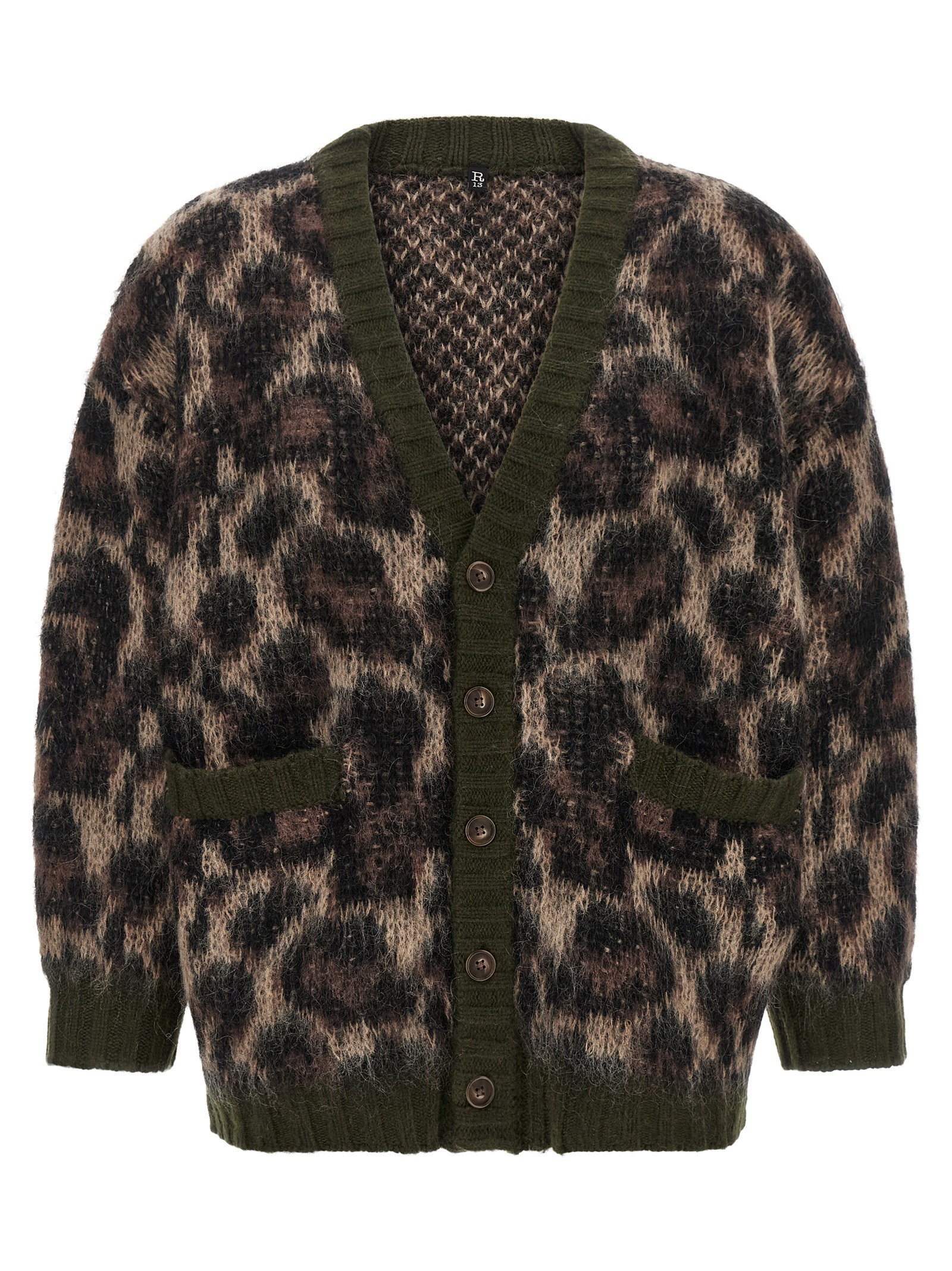 R13 Animal Print Cardigan