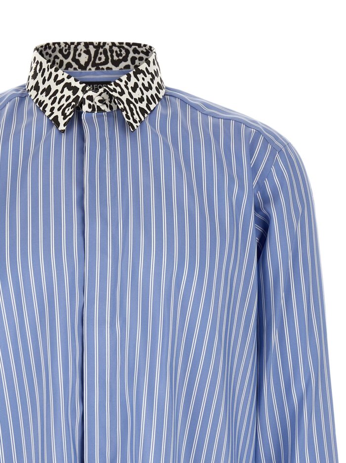 TOM FORD Animal Print Collar Shirt