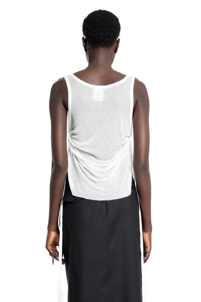 ANN DEMEULEMEESTER Mara Wrinkled Cropped Tank Top