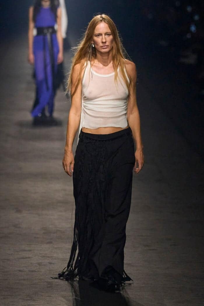 ANN DEMEULEMEESTER Mara Wrinkled Cropped Tank Top