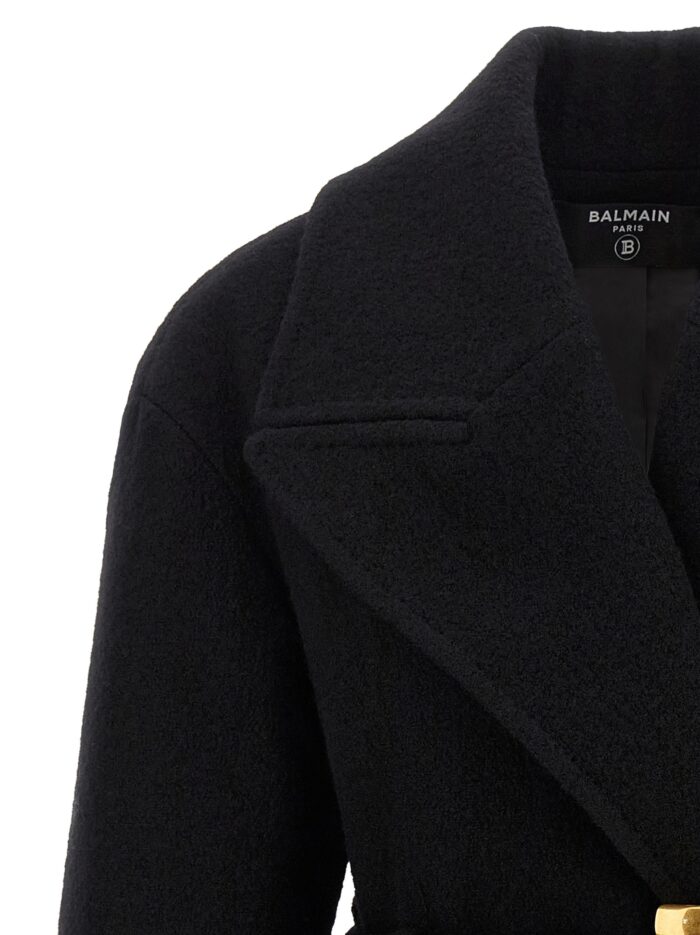Balmain 'Anthem' Belted Caban