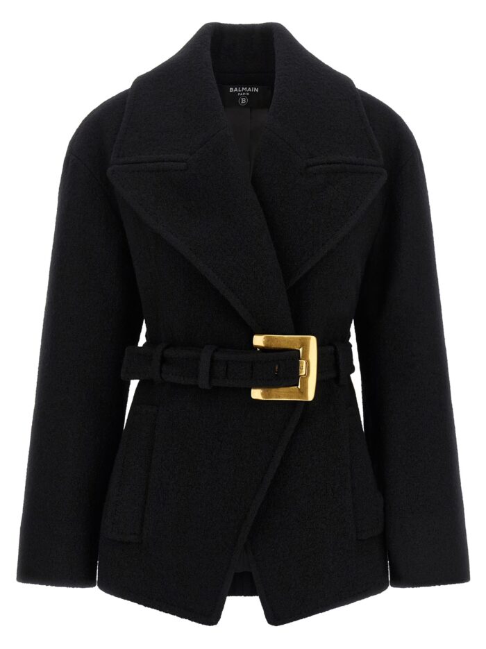 balmain 'anthem' belted caban Balmain 'Anthem' Belted Caban