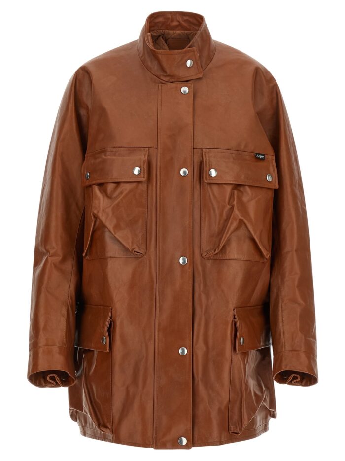 prada antiqued leather caban PRADA Antiqued Leather Caban