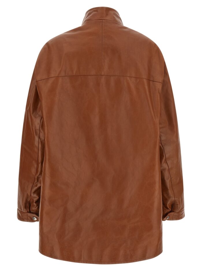 PRADA Antiqued Leather Caban