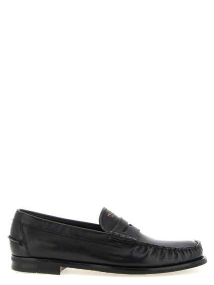PRADA Antiqued Leather Loafers