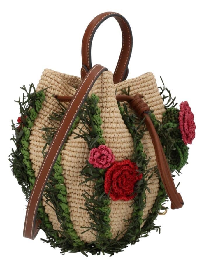 ANYA HINDMARCH "CACTUS" BAG WITH FLORAL DETAILS