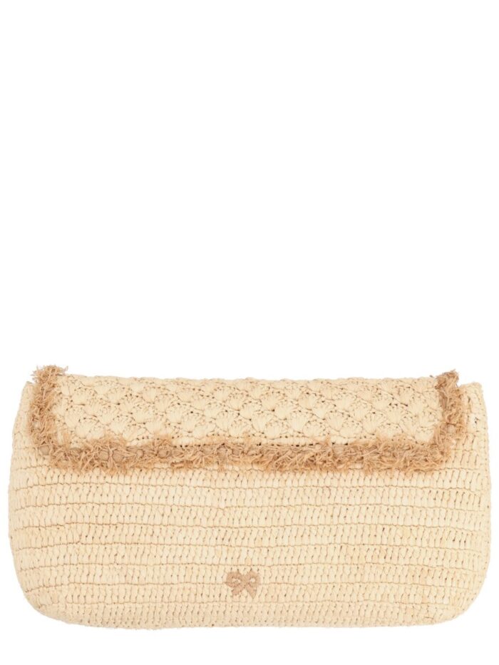 ANYA HINDMARCH RAFFIA "CACTUS" CLUTCH BAG