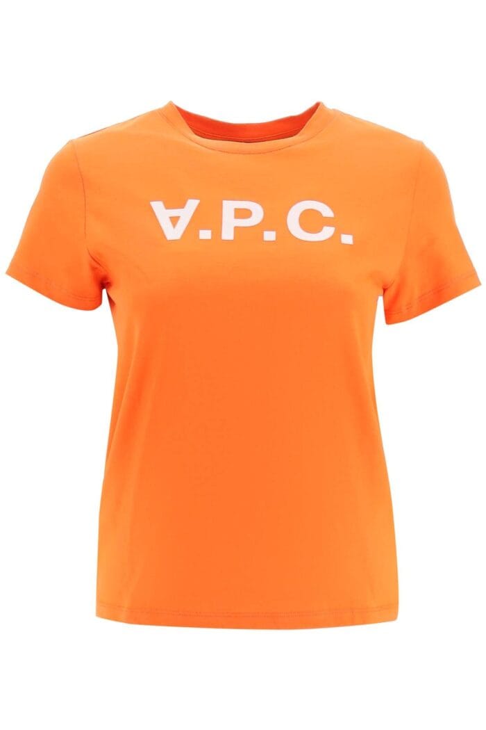 A.p.c. T-shirt With Flocked Vpc Logo