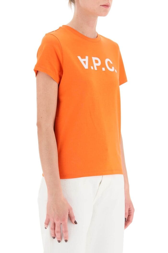 A.p.c. T-shirt With Flocked Vpc Logo