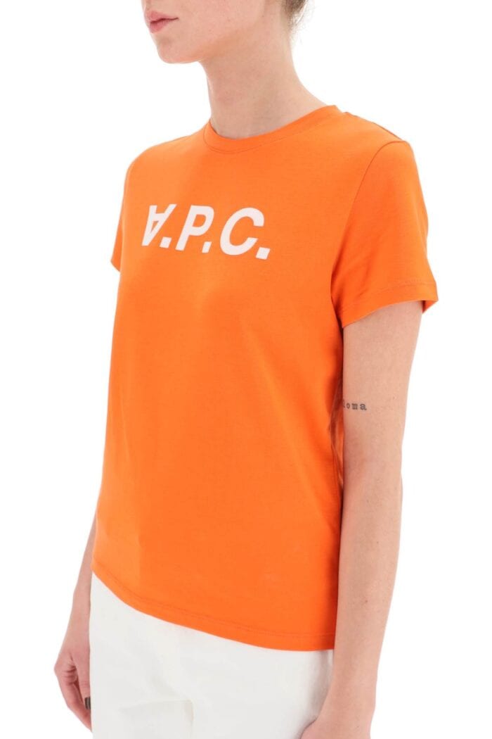 A.p.c. T-shirt With Flocked Vpc Logo