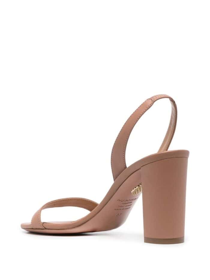 AQUAZZURA So Nude Block Sandal 85