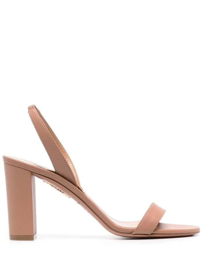 AQUAZZURA So Nude Block Sandal 85