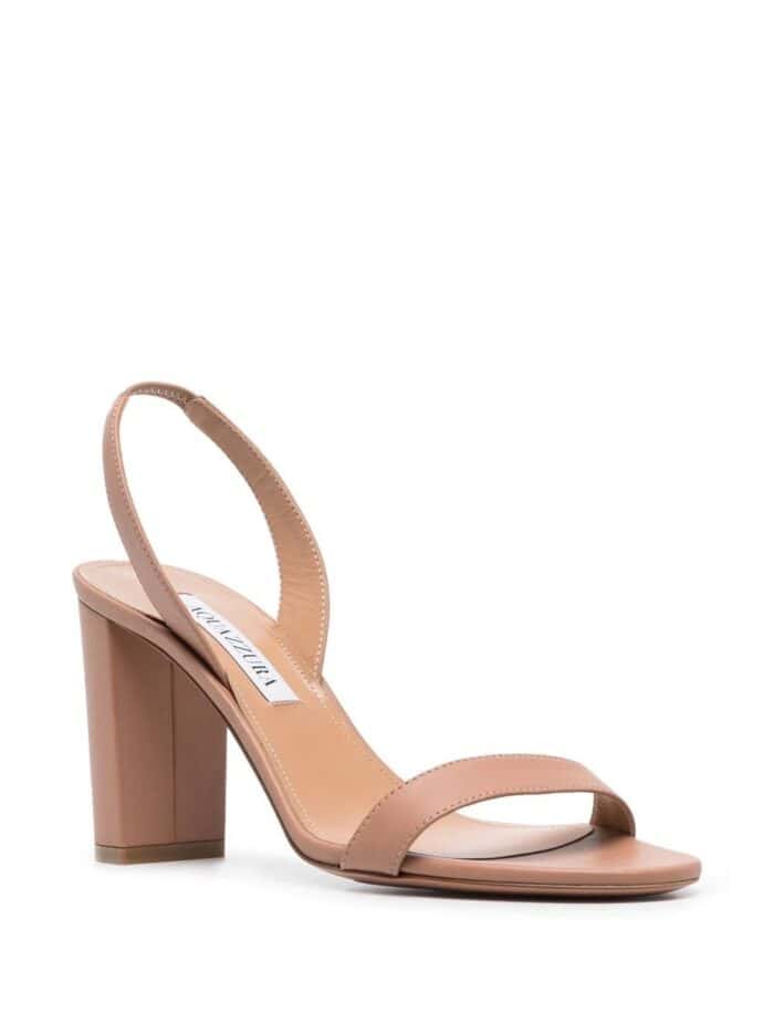 AQUAZZURA So Nude Block Sandal 85