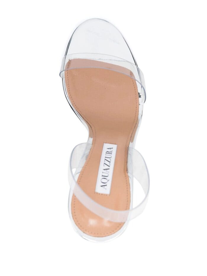 AQUAZZURA So Nude Plexi Sandal 105