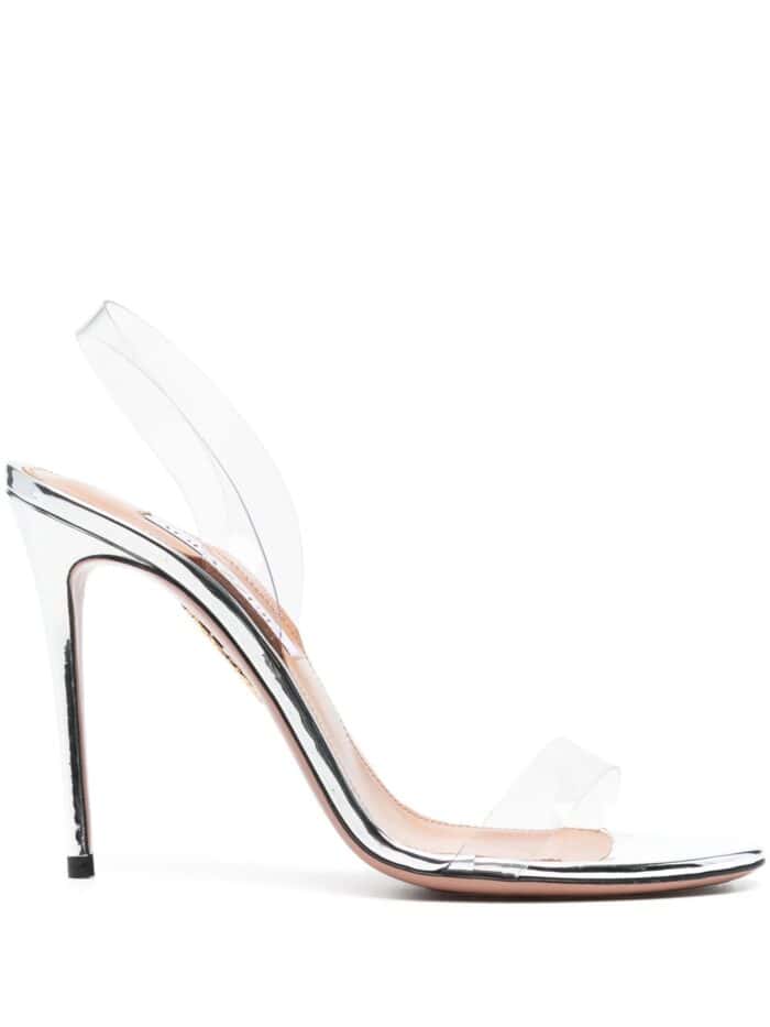 AQUAZZURA So Nude Plexi Sandal 105