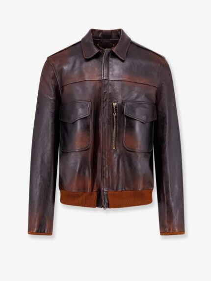 Golden Goose Deluxe Brand Archive Distressed Effect Leather Jacket