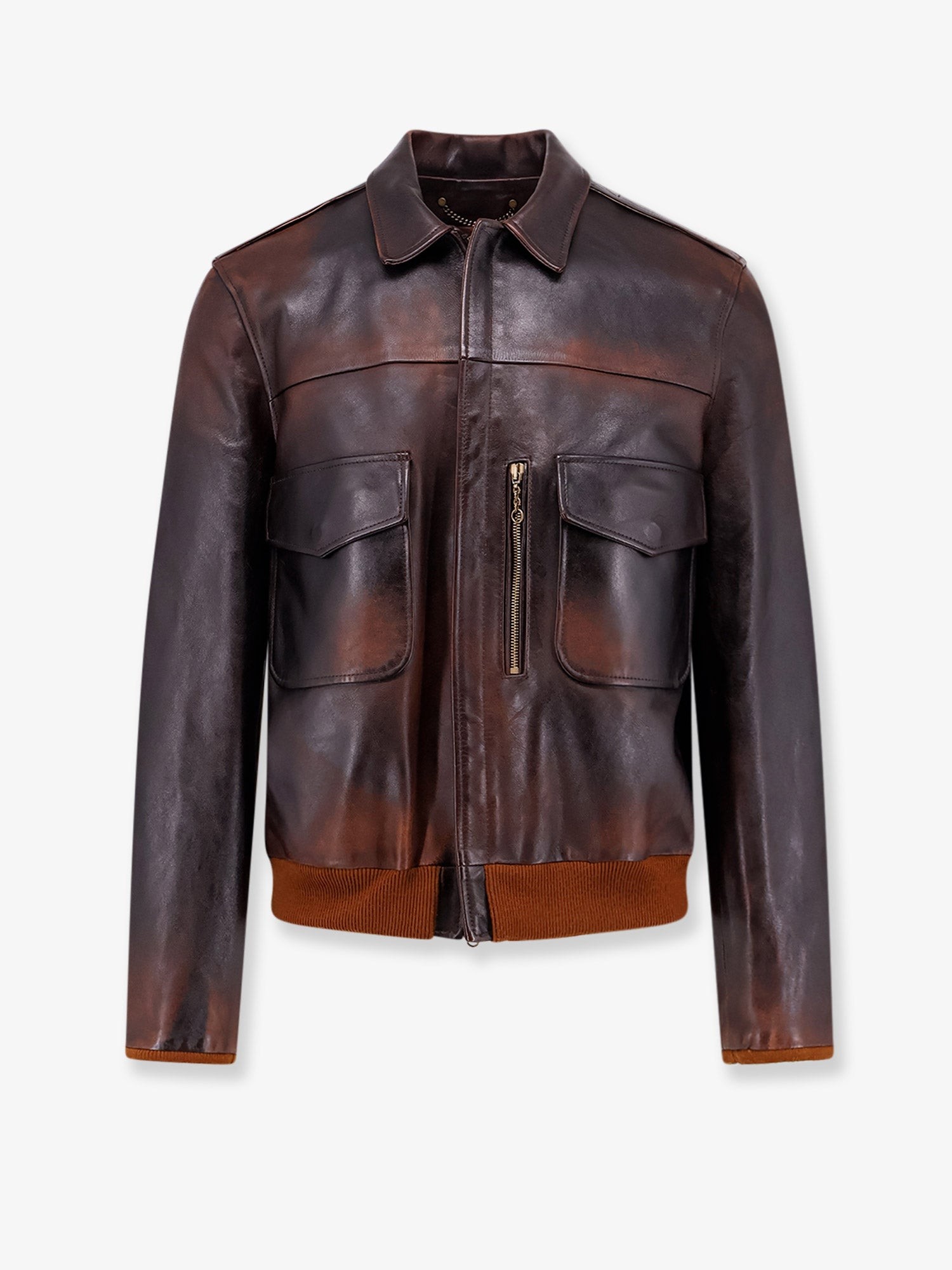 Golden Goose Deluxe Brand Archive Distressed Effect Leather Jacket