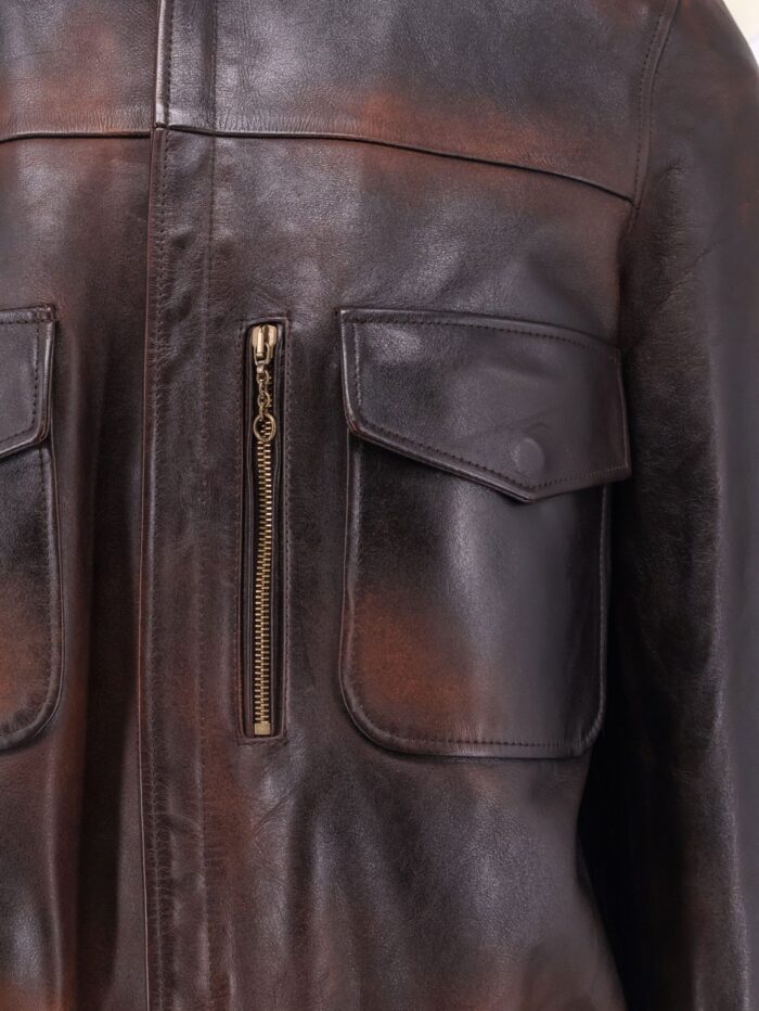 Golden Goose Deluxe Brand Archive Distressed Effect Leather Jacket