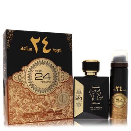 Ard Al Zaafaran Oud 24 Hours By Al Zaafaran - Eau De Parfum Spray + 1.7oz Perfumed Spray (Unisex) 3.4 Oz