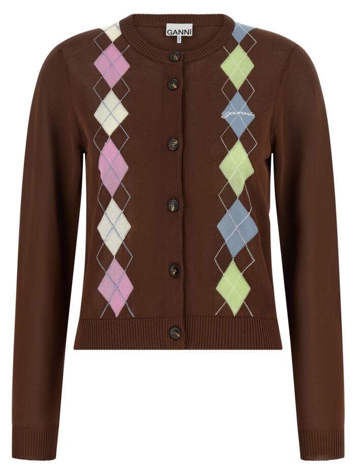 ganni 'argyle' cardigan GANNI 'Argyle' Cardigan