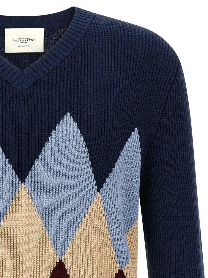 Ballantyne Argyle Pattern Sweater