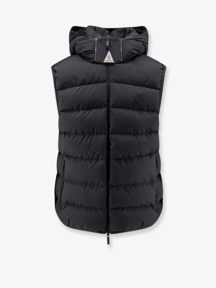 Moncler Arinella Matt Black Sleeveless Down Jacket
