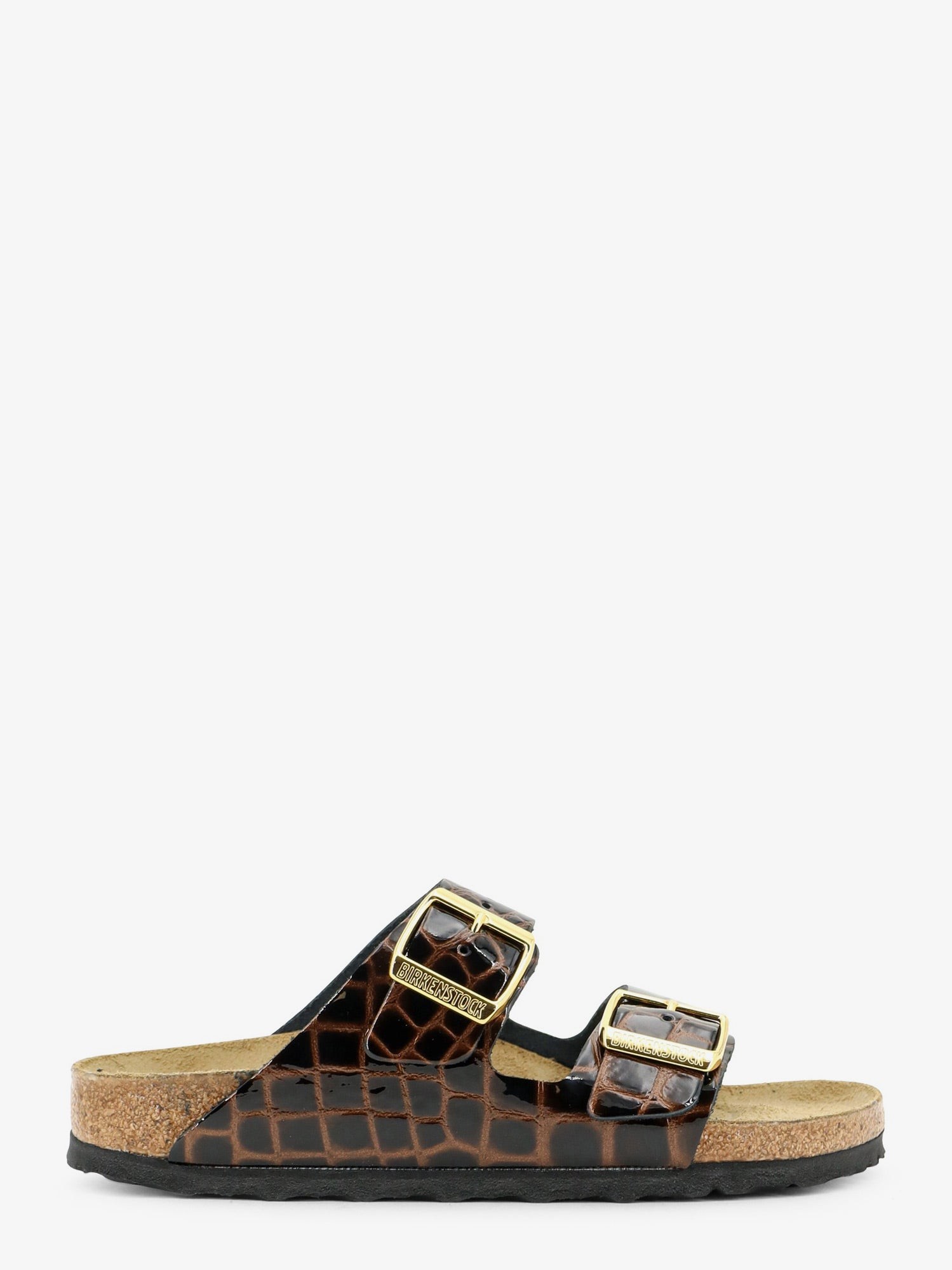 Birkenstock Arizona Leather Sandals With Crocodile Print