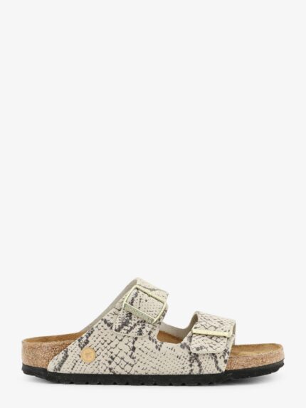 Birkenstock Arizona Snake Oyster Sandals In Python Print Leather