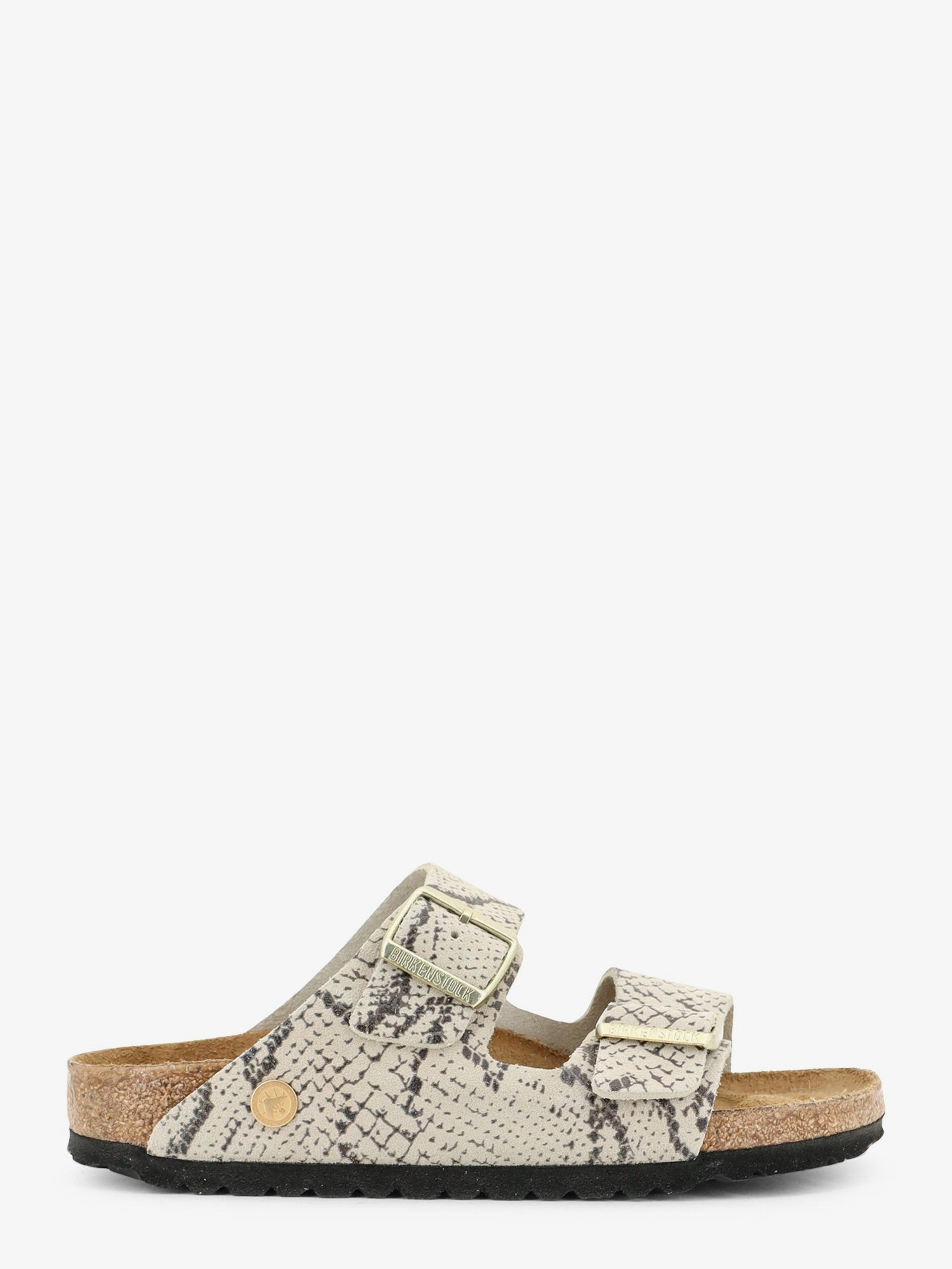 Birkenstock Arizona Snake Oyster Sandals In Python Print Leather