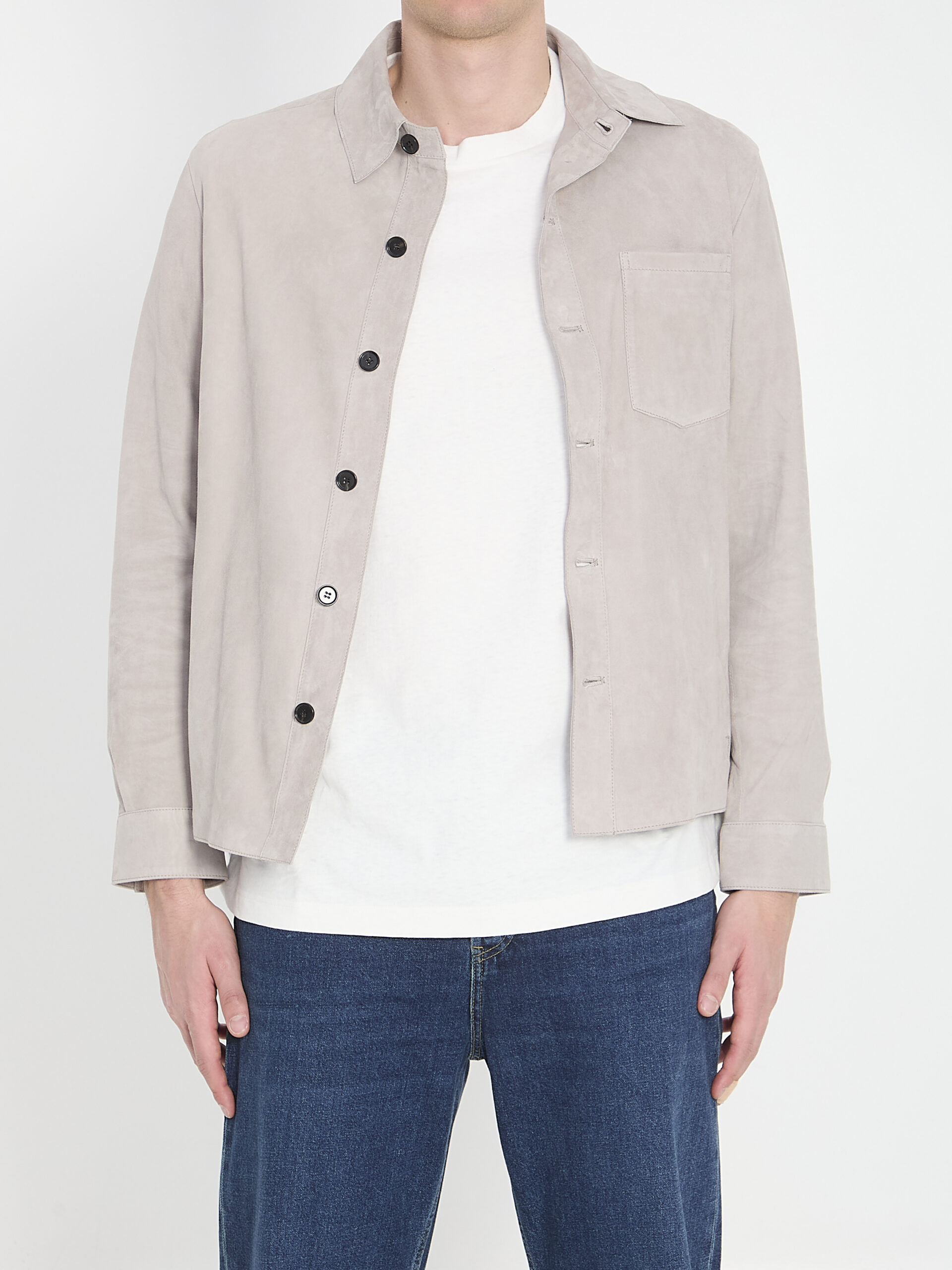 Arma Overshirt in suede leather