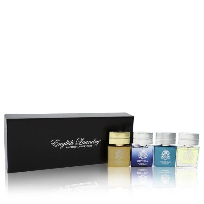 arrogant by english laundry gift set gift set includes notting hill, riviera, oxford bleu, and arrogant, all in .68 oz mini edp sprays Arrogant By English Laundry - Gift Set -- Gift Set Includes Notting Hill, Riviera, Oxford Bleu, And Arrogant, All In .68 Oz Mini EDP Sprays - Image 1