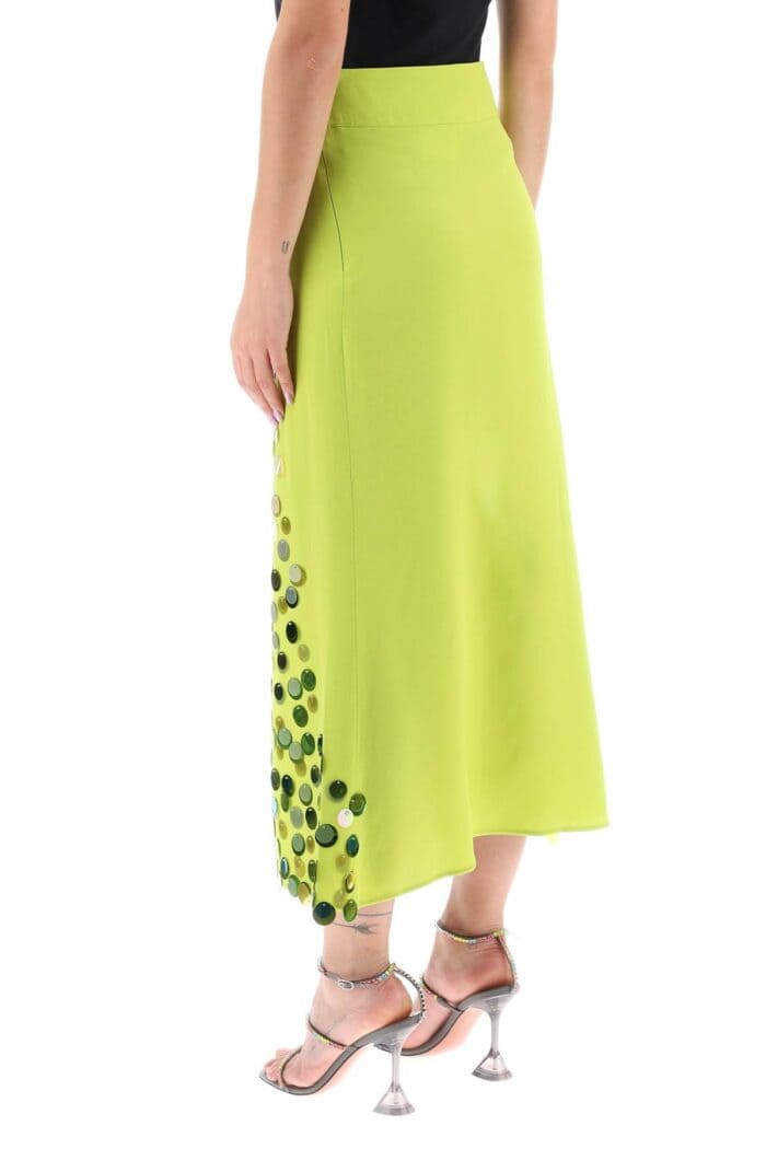 Art Dealer Midi Skirt With Maxi Sequins