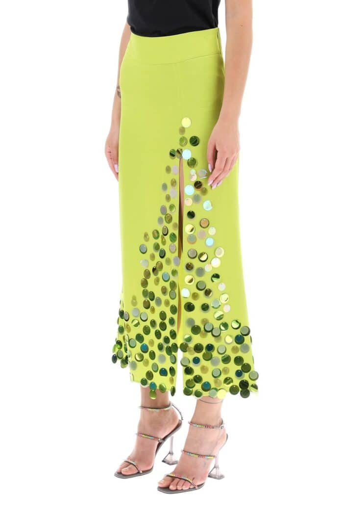 Art Dealer Midi Skirt With Maxi Sequins