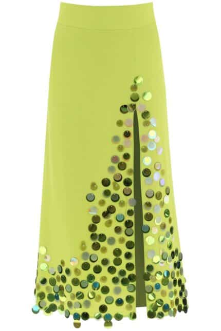 Art Dealer Midi Skirt With Maxi Sequins