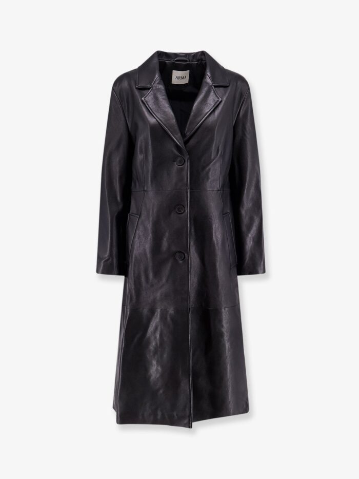 arma asia leather trench coat ARMA Asia Leather Trench Coat