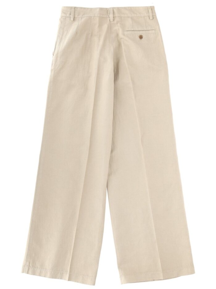 ASPESI COTTON AND LINEN TAILORED PANTS
