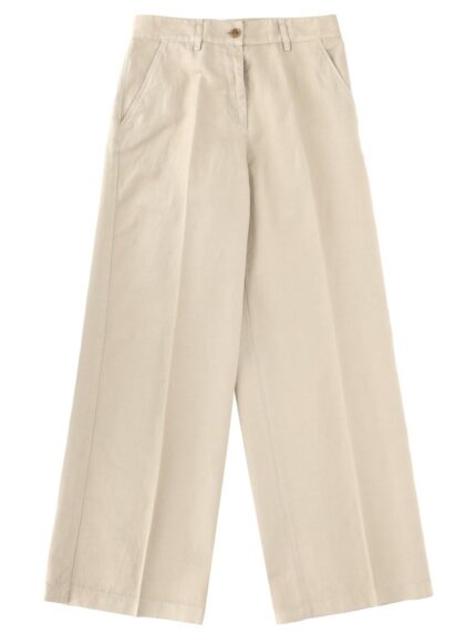 ASPESI COTTON AND LINEN TAILORED PANTS