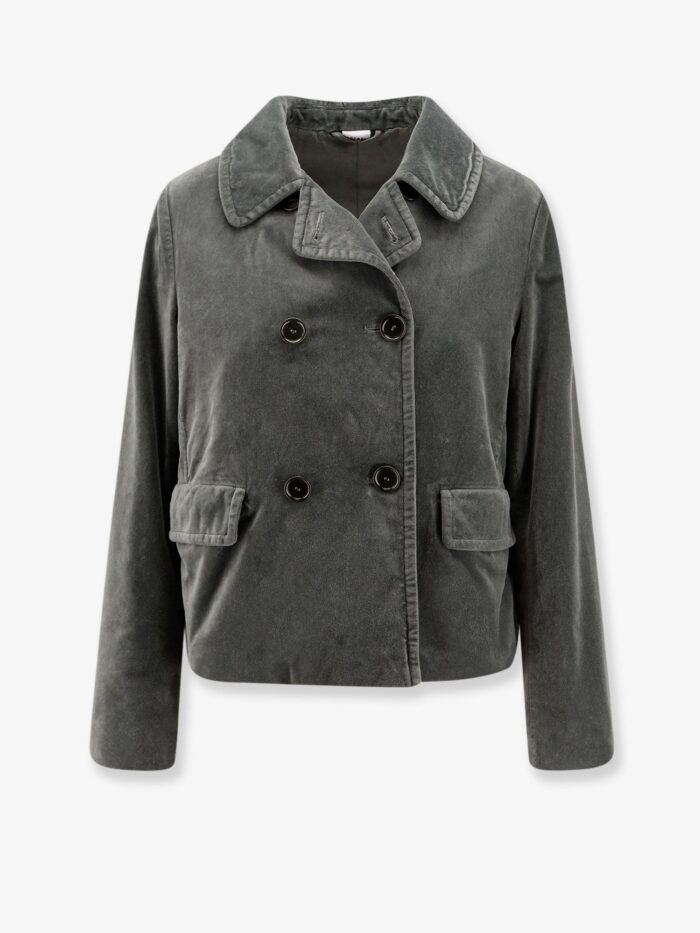 ASPESI Double-breasted Velvet Blazer