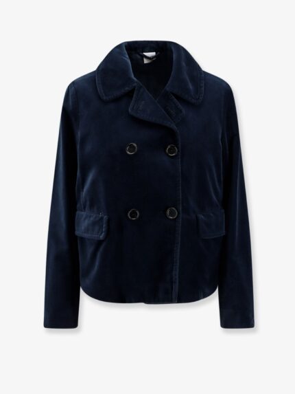 ASPESI Double-breasted Velvet Blazer