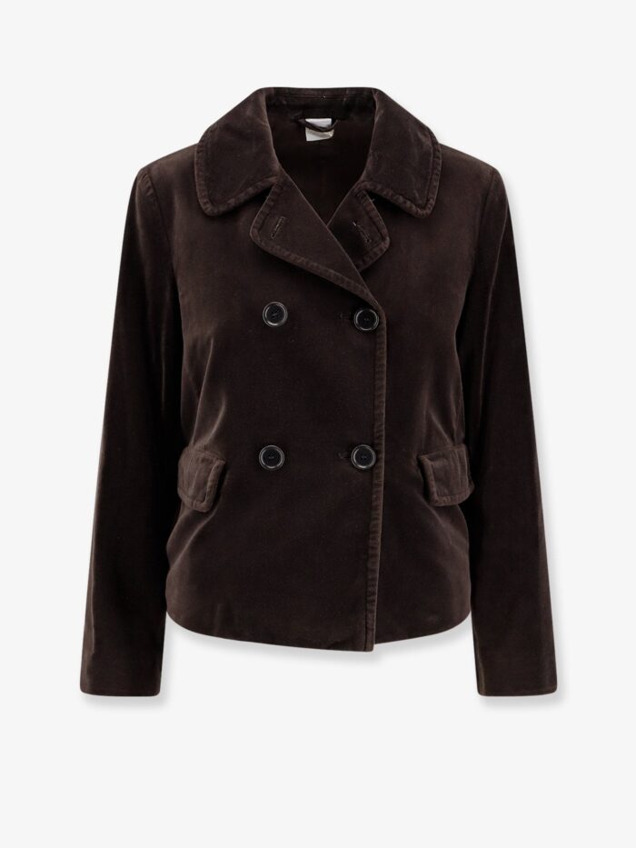 ASPESI Double-breasted Velvet Blazer