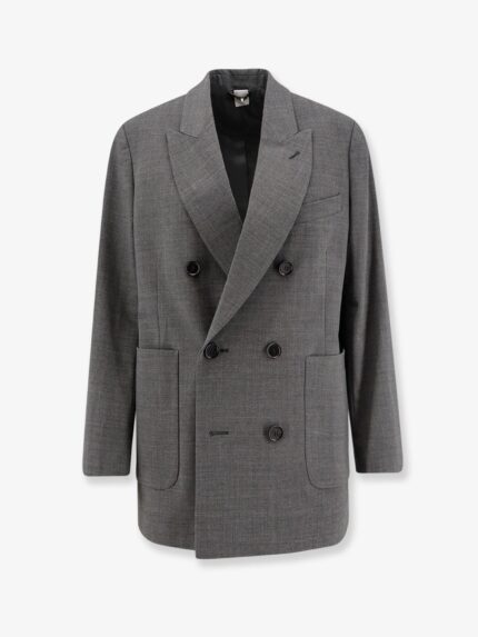 ASPESI Double-breasted Wool Blend Blazer