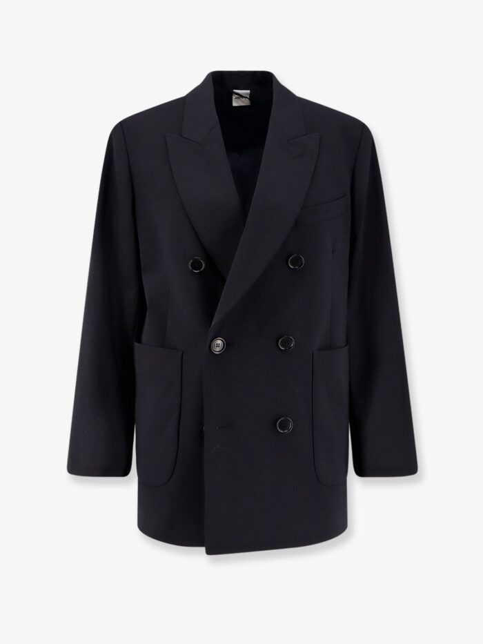 ASPESI Double-breasted Wool Blend Blazer