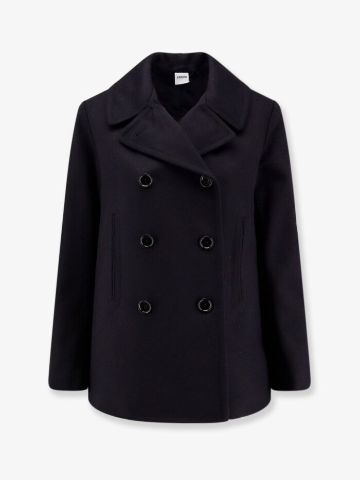 ASPESI Double-breasted Wool Coat