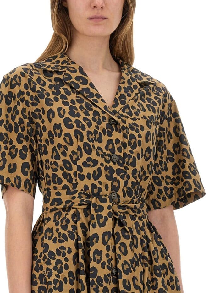 ASPESI DRESS WITH ANIMAL PATTERN