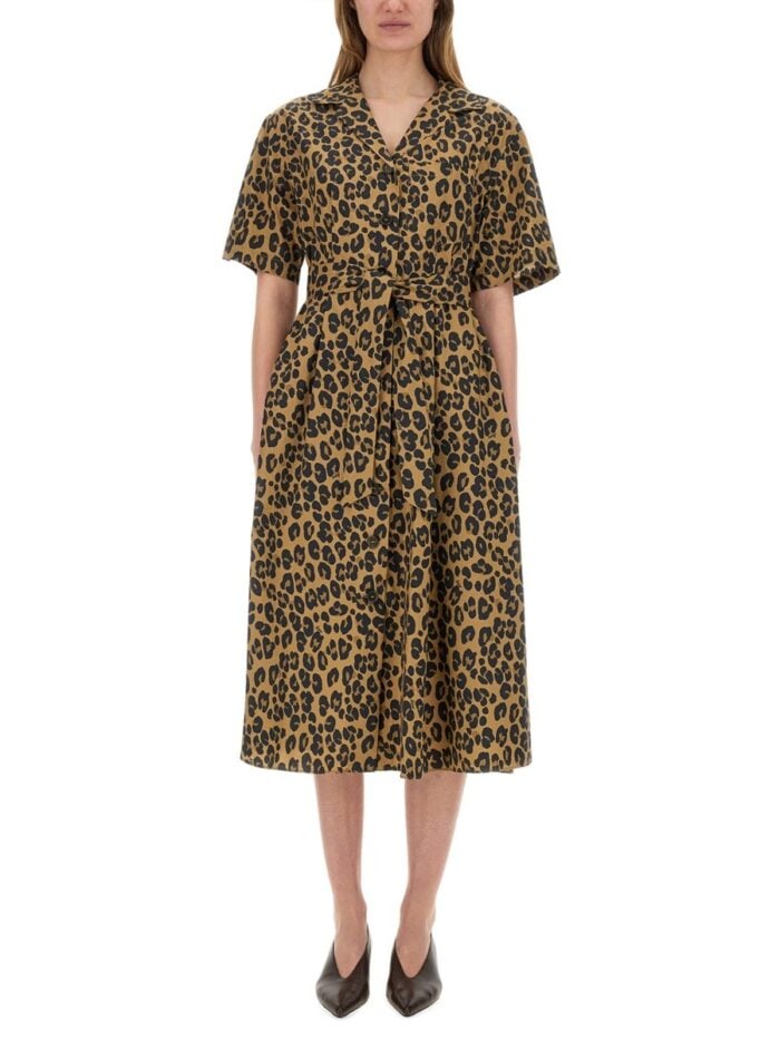 ASPESI DRESS WITH ANIMAL PATTERN