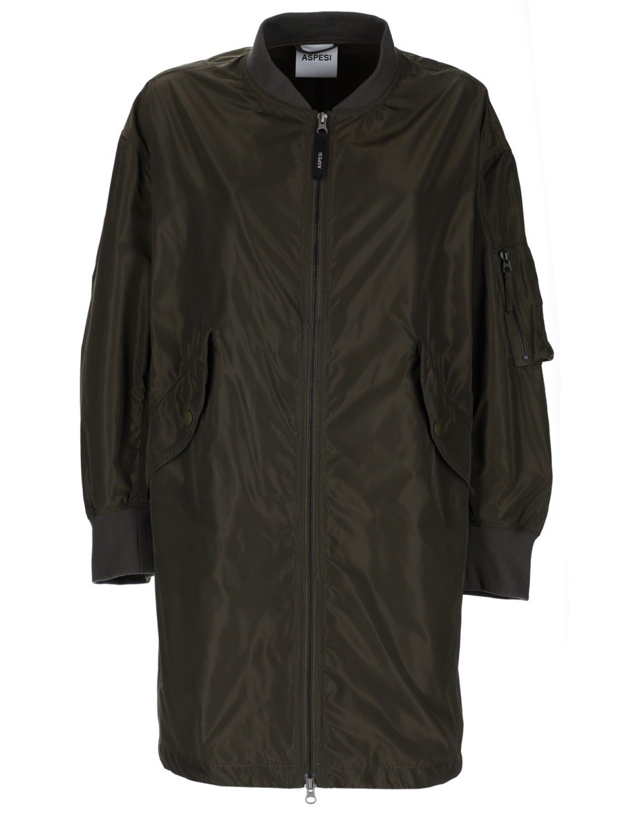 ASPESI LONG BOMBER JACKET