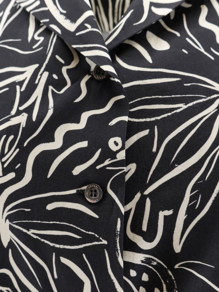 ASPESI Printed Cotton Chemisier Dress