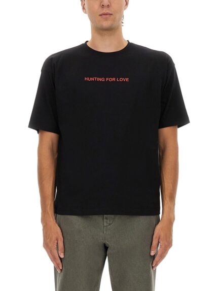 ASPESI T-SHIRT WITH "HUNTING FOR LOVE" PRINT