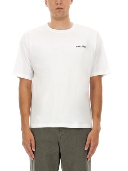 ASPESI T-SHIRT WITH "LISTEN" PRINT