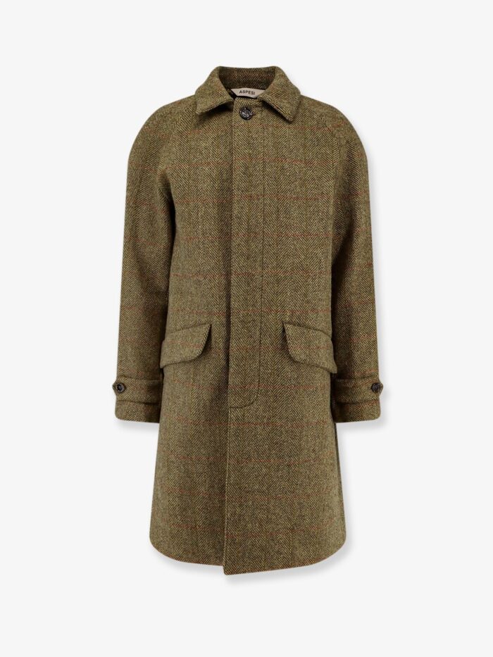 ASPESI Wright Herringbone Wool Coat